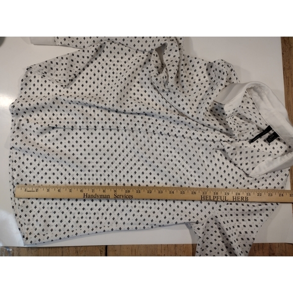 mng suit diamond pattern hidden placket blouse - Picture 9 of 10